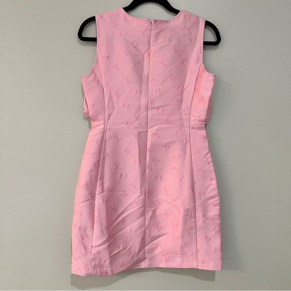 NWT Sister Jane Gali Bow Jacquard Mini Dress Pink Women’s Sz Small Party Formal - Picture 6 of 9